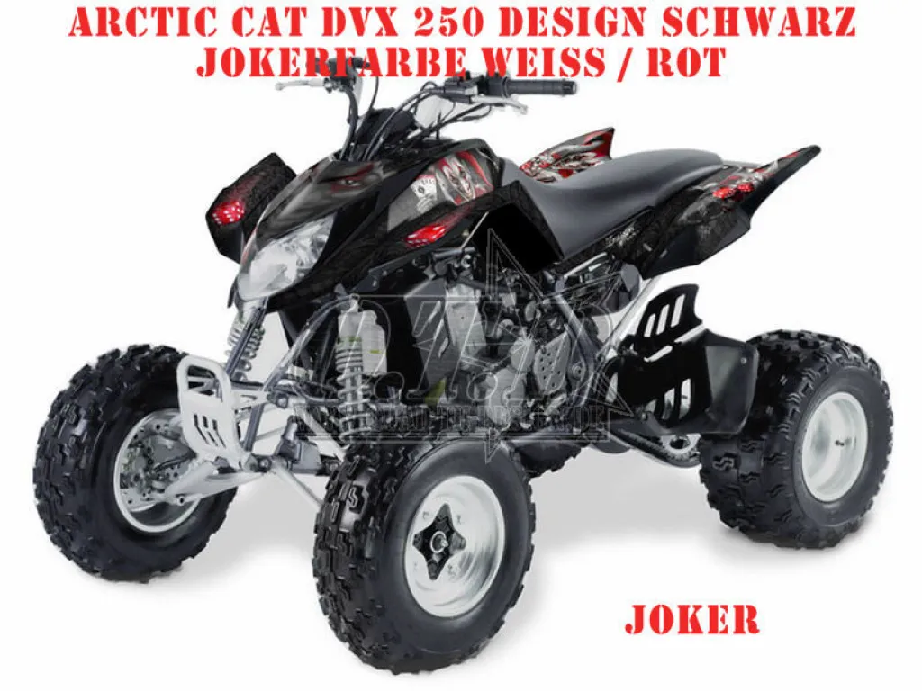 Joker Hintergrund Schwarz, Jokerfarbe Rot-Weiß für Arctic Cat DVX 400